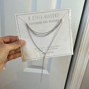 Layered silver necklace- never worn!